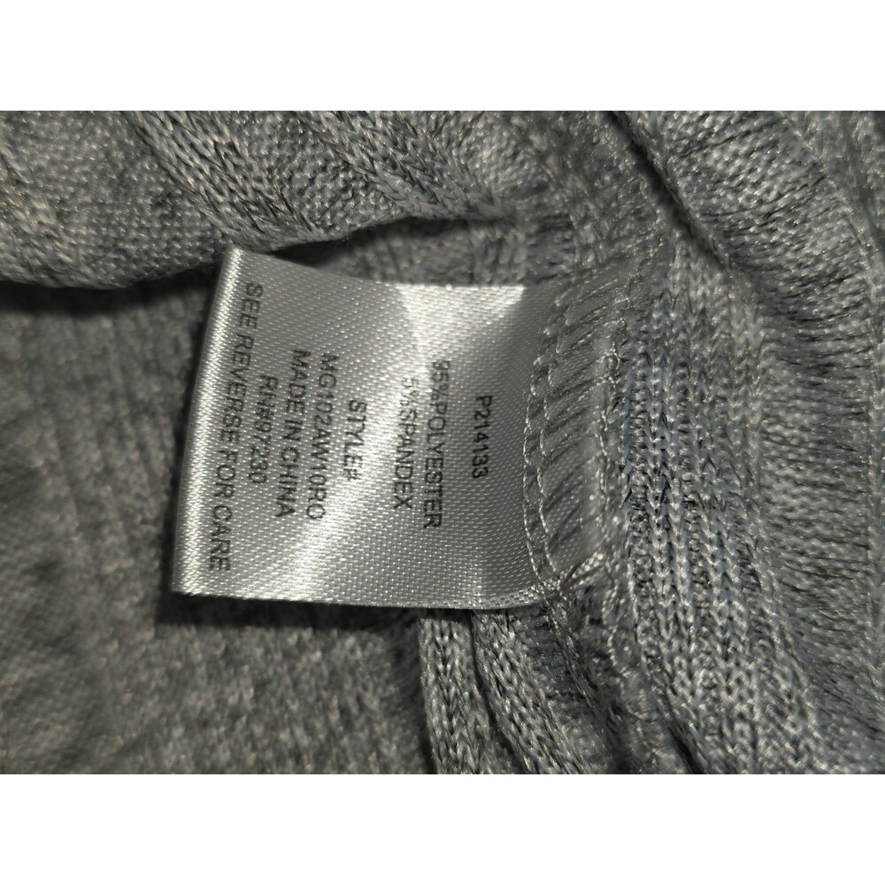 Absolutely Famous Ribbed, Button-Front Collared Sweater, Gray - Picture 8 of 8